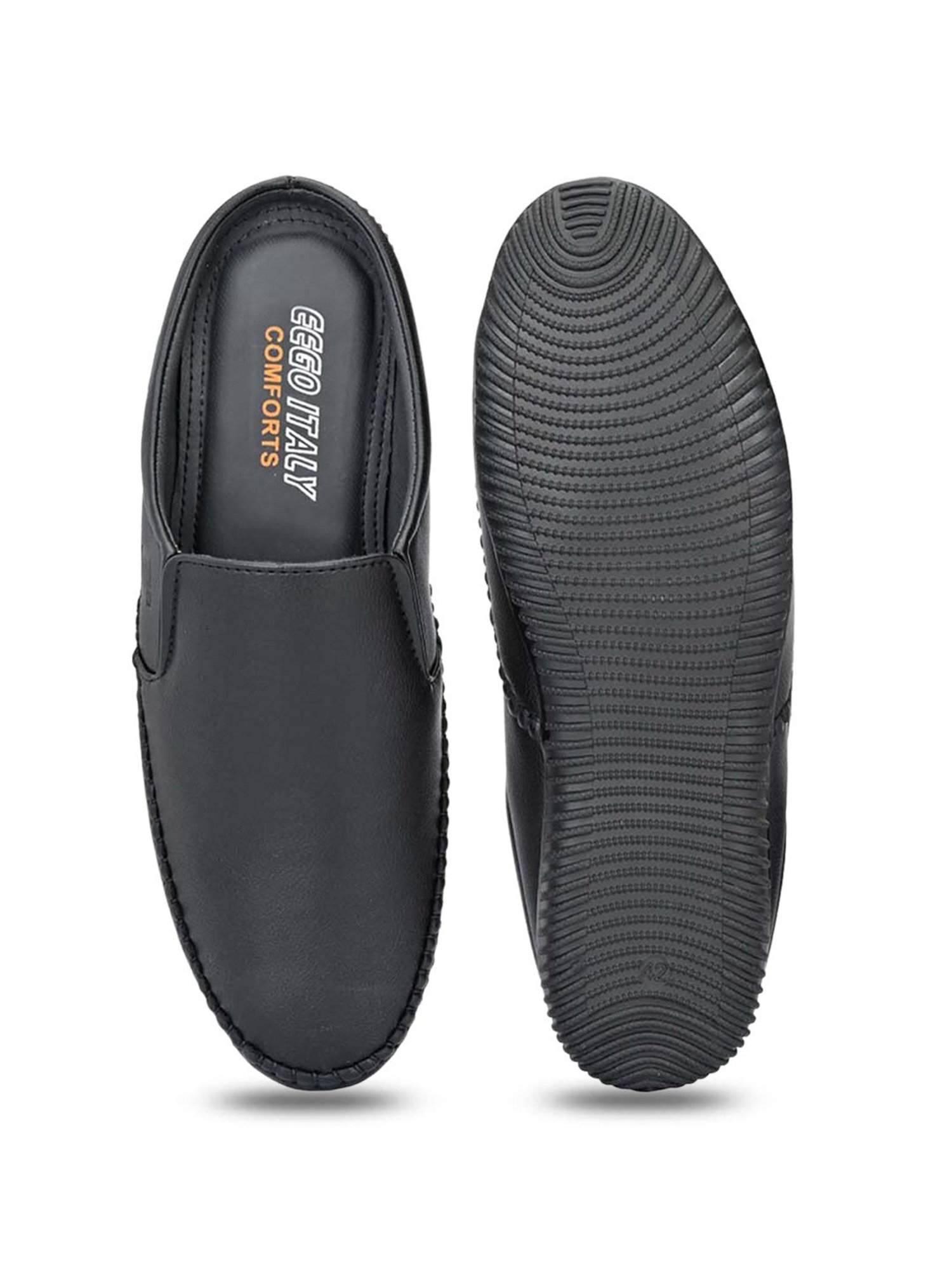 Eego Italy Men's Black Mule Shoes