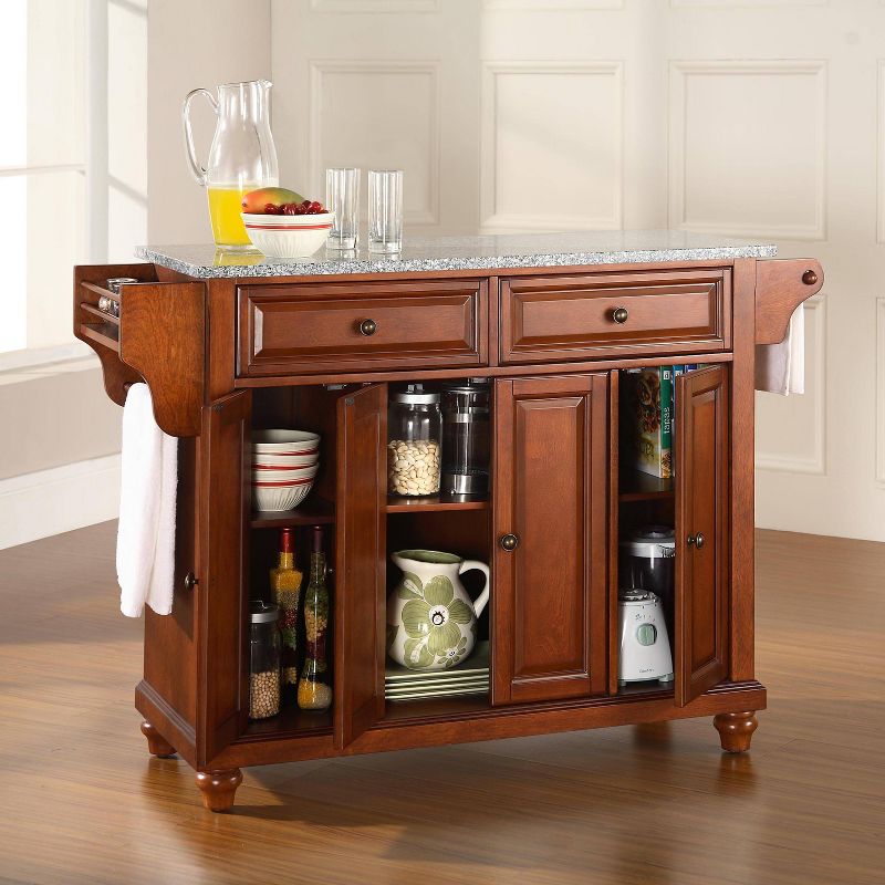 Sunrise Kitchen Island with American Maple Top White/Natural - Flora Home