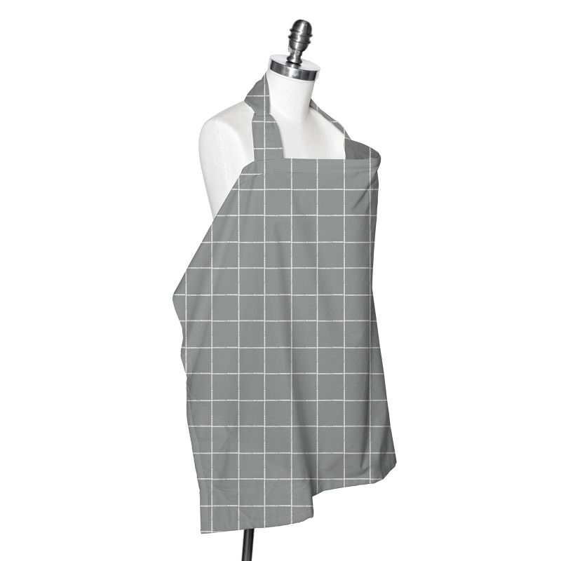 Bebe au Lait Pure and Simple Cotton Nursing Cover - Windowpane