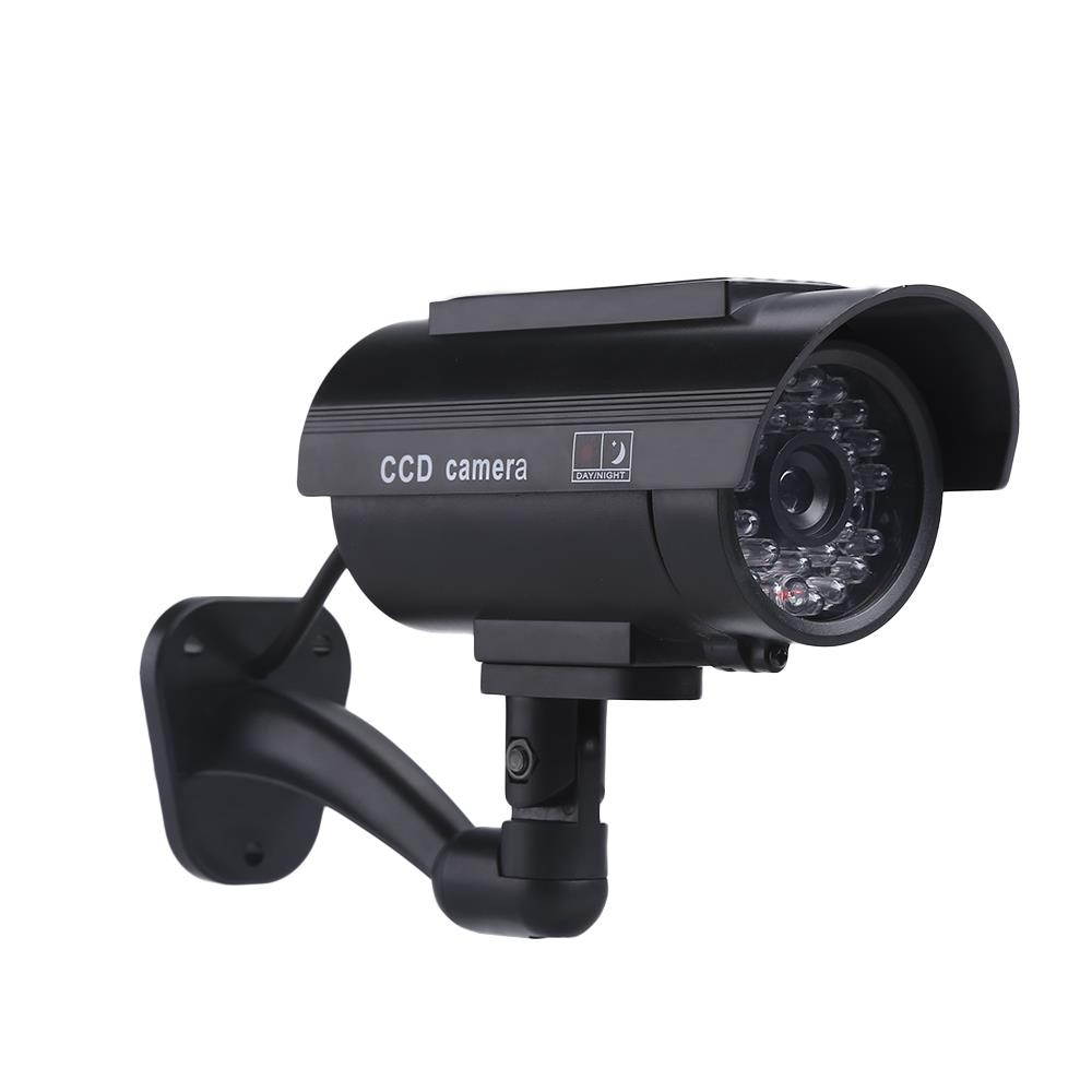 Solar Power Dummy Fake Camera CCTV Surveillance Security LED Flashing Realistic
