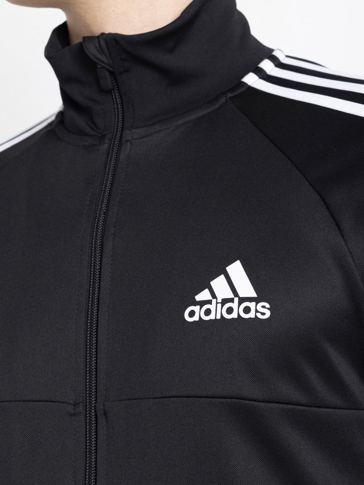 adidas Black Slim Fit High Neck Track Top