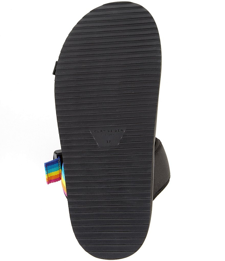 Kurt Geiger London Orson Rainbow Detail Adjustable Cross Wedge Sandals