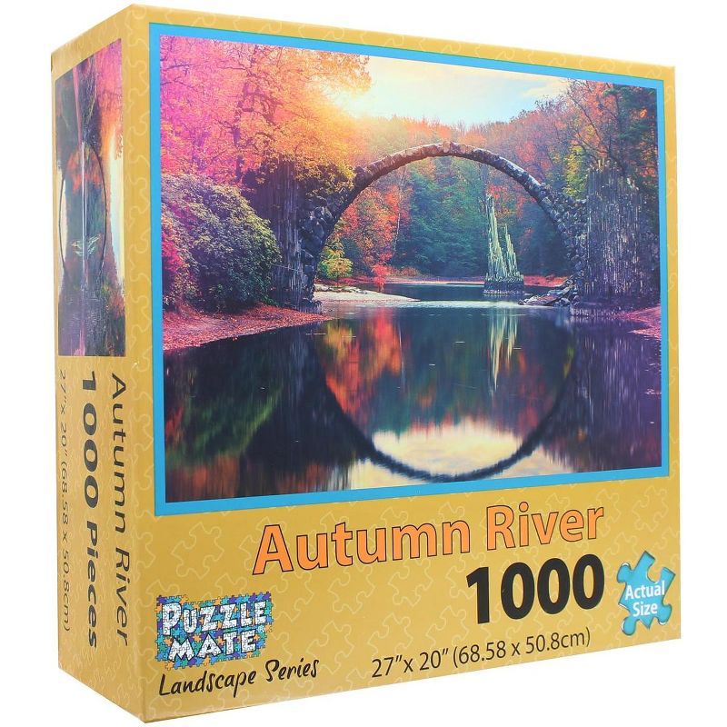 Puzzle Mate Autumn River 1000 Piece Jigsaw Puzzle