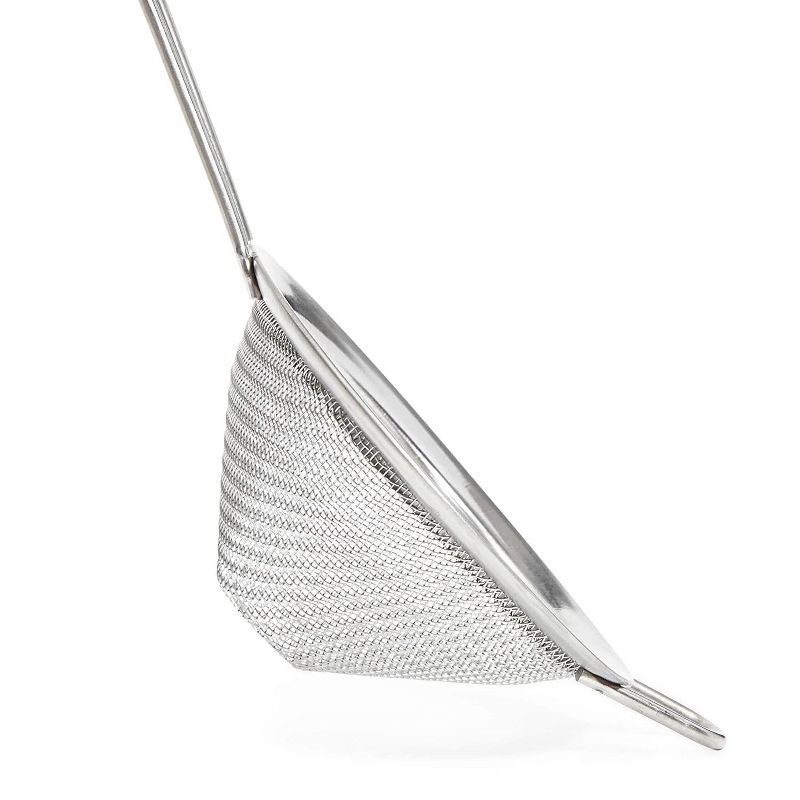 6-Pack Fine Mesh Sieve, Stainless Steel Cocktail Food Tea Strainers, Skimmer Spoon with 5" Long Handle & Resting Ear