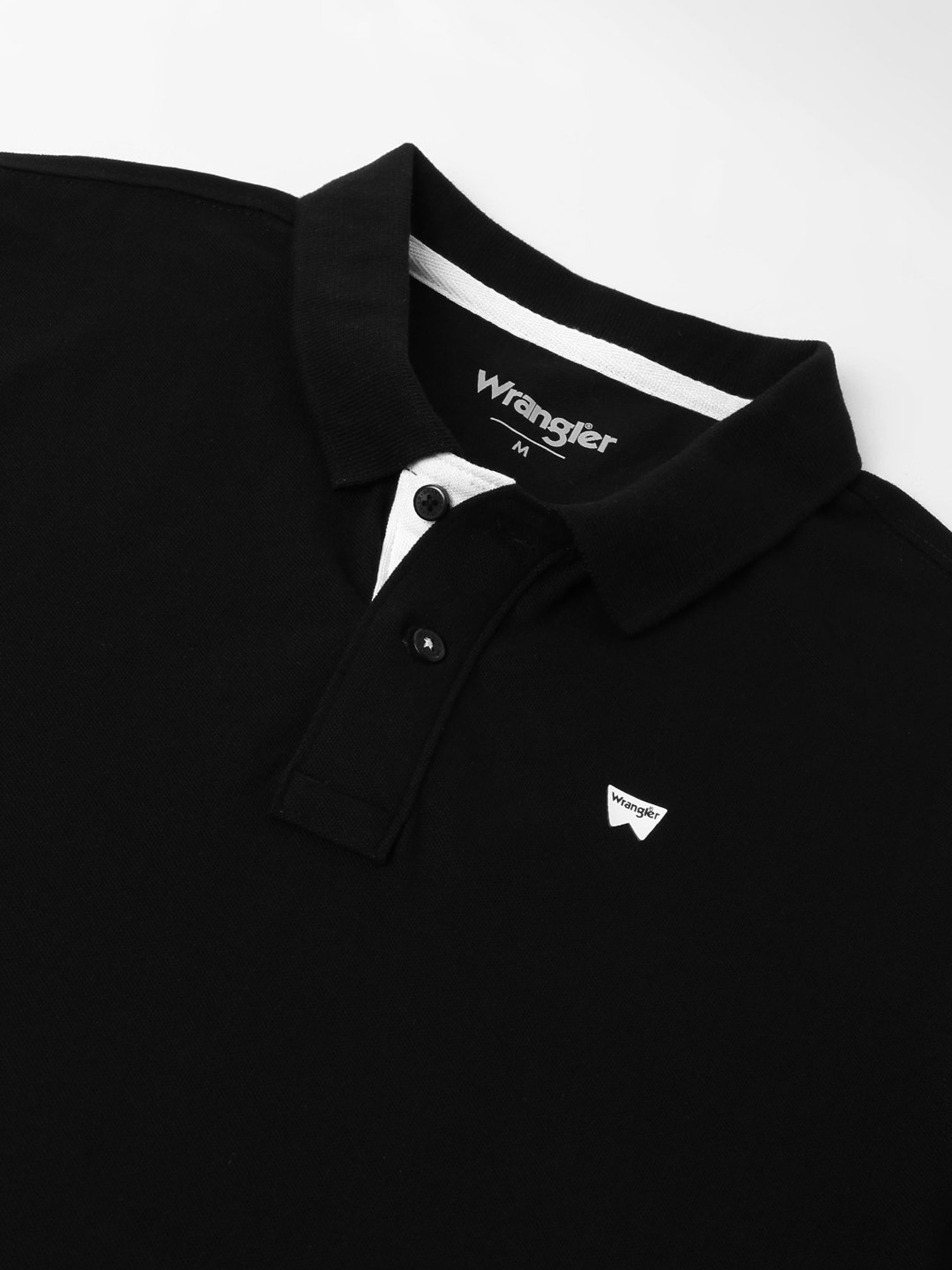 Wrangler Jet Black Regular Fit Polo T-Shirt