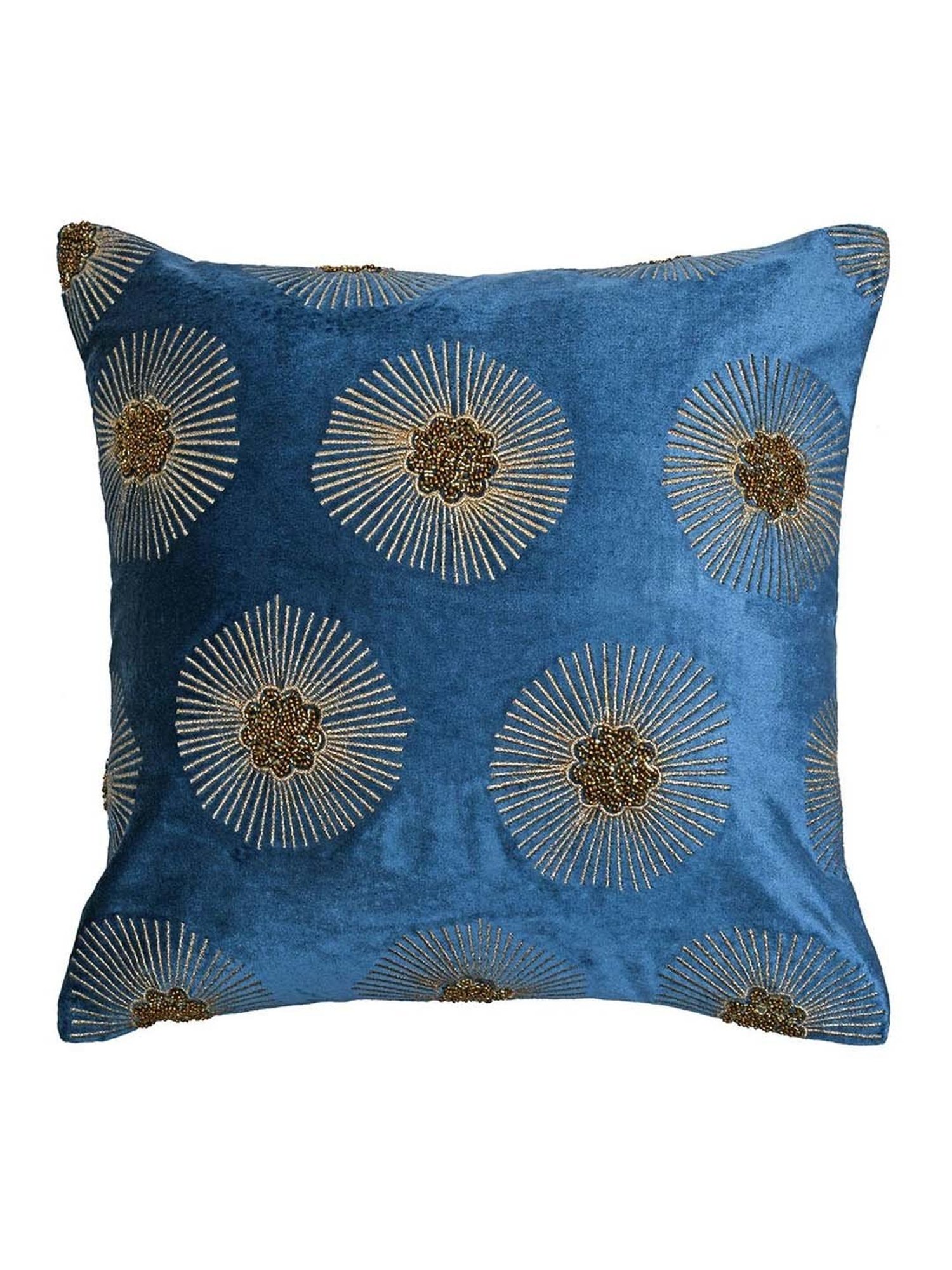 @home Nilkamal Blue Cotton Cushion Covers - Set of 2