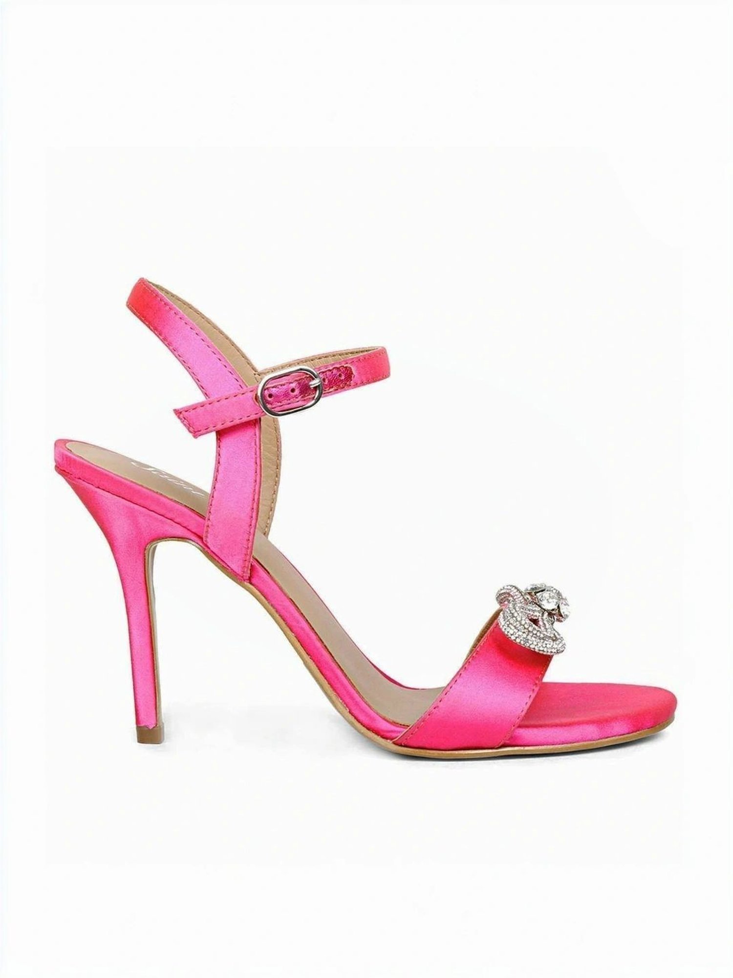 Saint G Women's Hayden Hot Pink Ankle Strap Stilettos