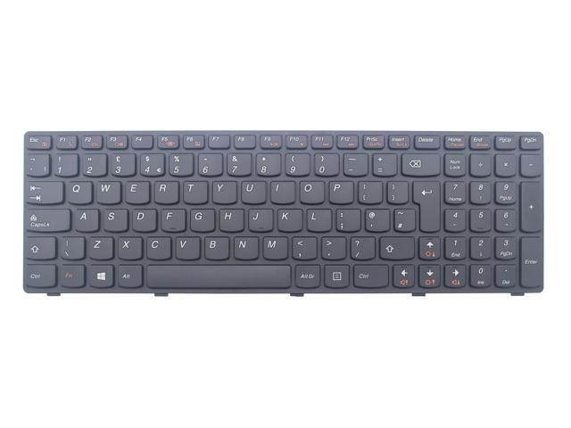 New laptop replacement keyboard for Lenovo T4TQ-UK 25013327 9Z.N5SSW.A0U NSK-B5ASW 0U UK layout Black color with frame