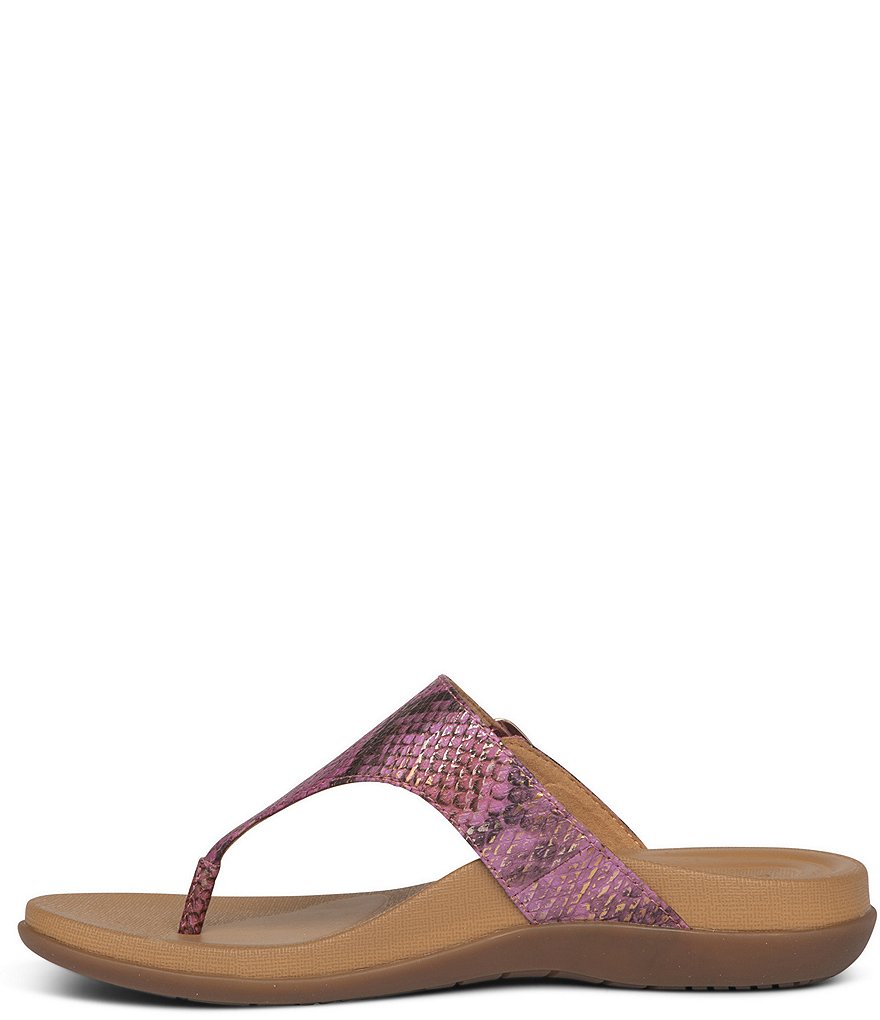 Aetrex Rita Perforated Thong Slide Water-Friendly Sandals
