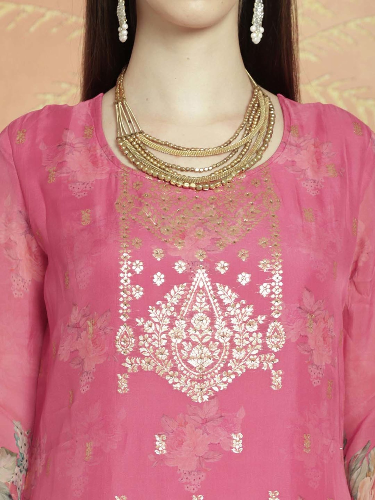 Stylee LIFESTYLE Magenta Woven Unstitiched Dress Material