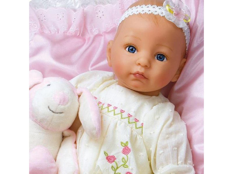 Paradise Galleries Reborn Baby Doll Bella, 19 inch Realistic Newborn Girl in GentleTouch Vinyl & Weighted Body, 5-Piece Doll Ensemble