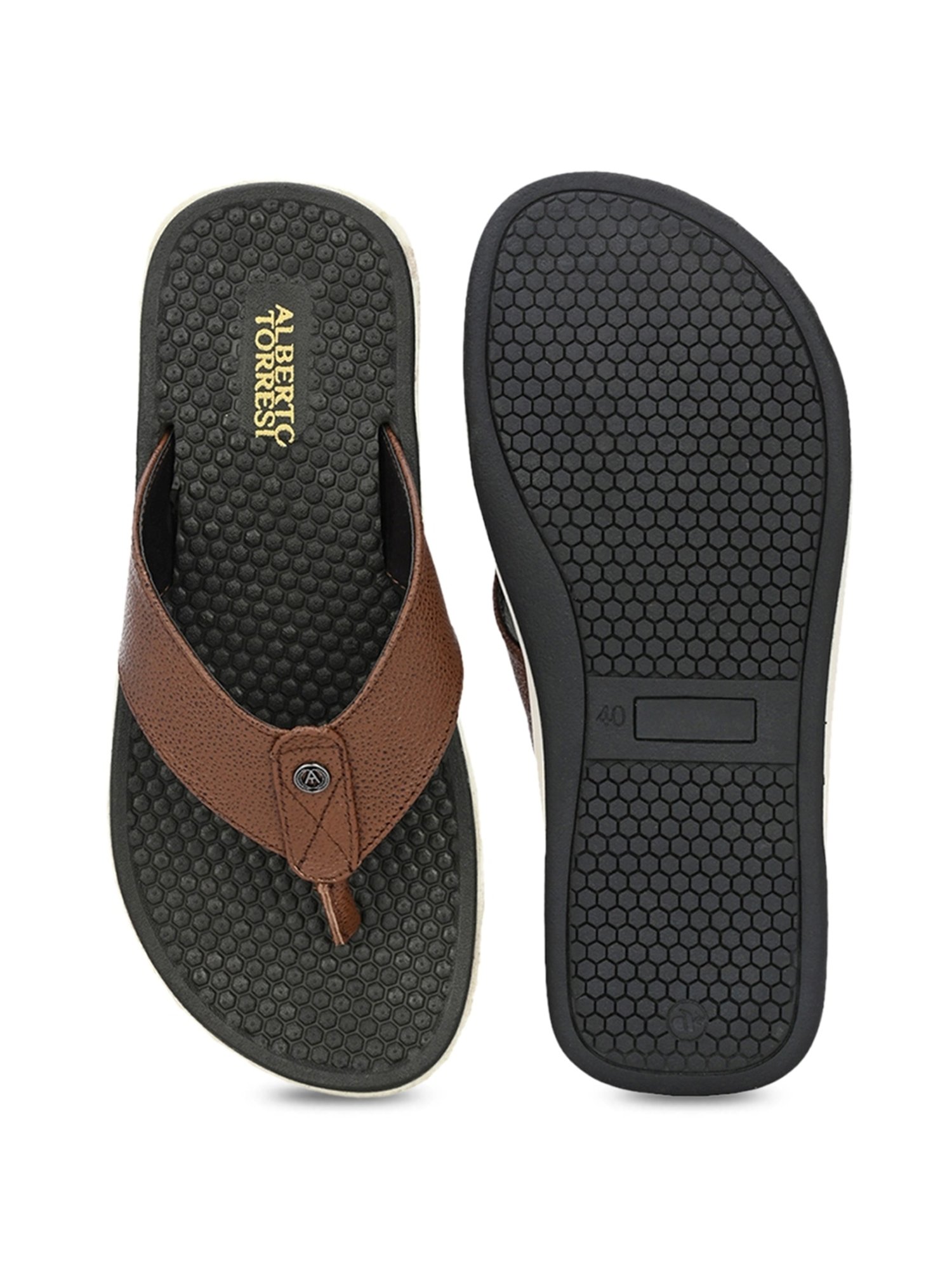 Alberto Torresi Men's Brown Thong Sandals