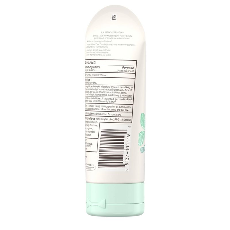 Aveeno Clear Complexion Cream Cleanser with Salicylic Acid - 5 fl oz