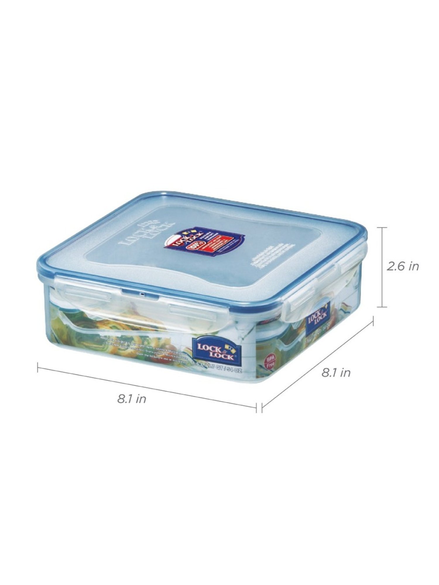 Lock & Lock Transparent Plastic Container - 1.6L