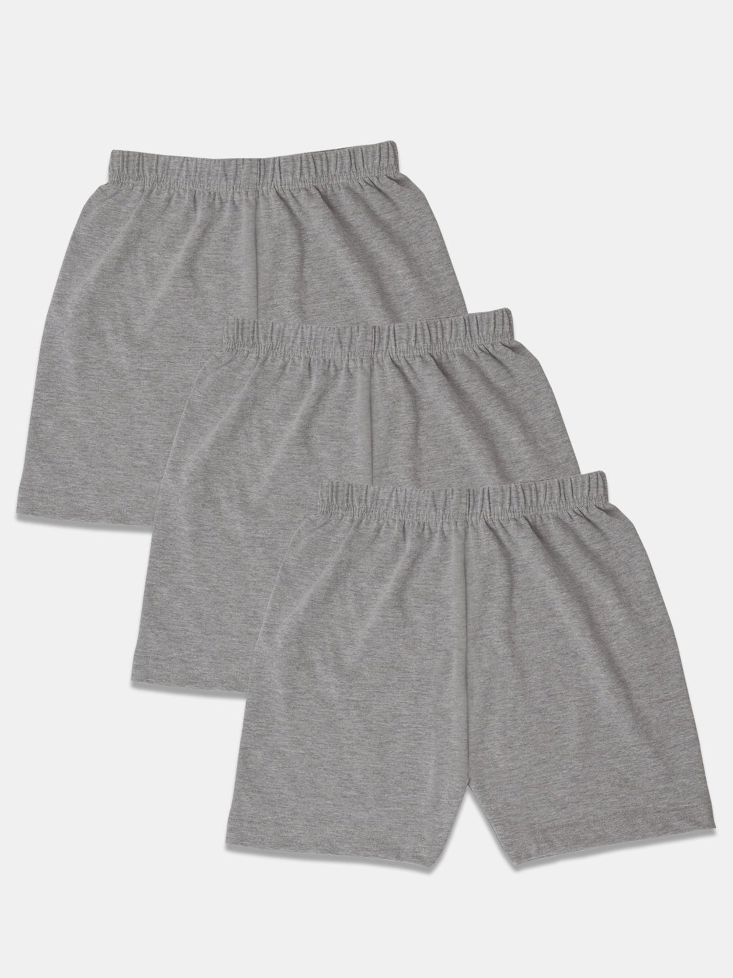 Sillysally Kids Grey Solid Bloomers (Pack of 3)