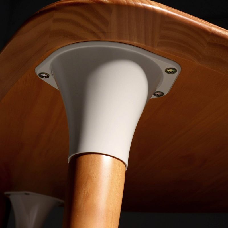 Homedock Triangle Side Table Cinnamon/Off White - Manhattan Comfort