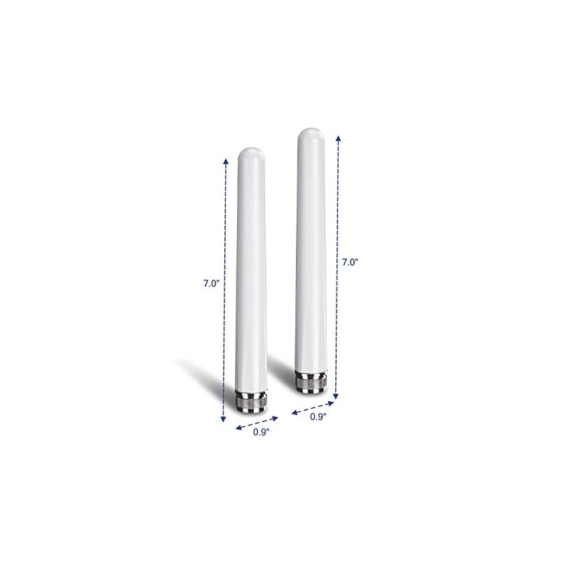 5/7 dBi Outdoor Dual Band Omni Antenna Kit, N-Type Male Connectors, Supports 2.4 And 5 GHz, Omni-Directional Antennas, Use With 802.11ac/n/g/b/a Routers And Access Points, White, TEW-AO57