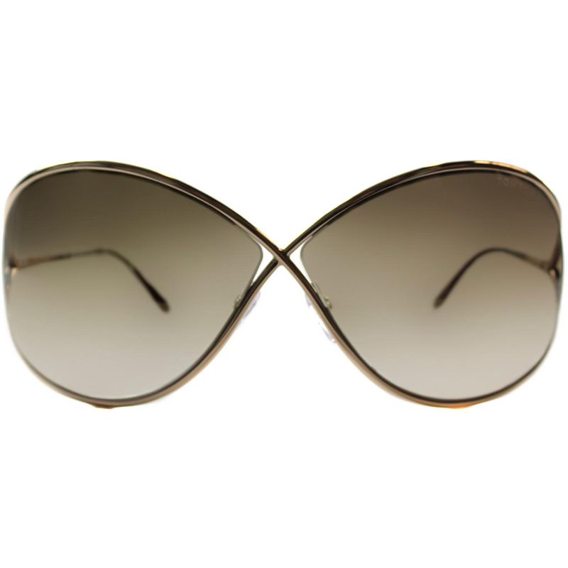 Tom Ford Miranda FT0130 28G Womens Round Sunglasses Gold 63mm