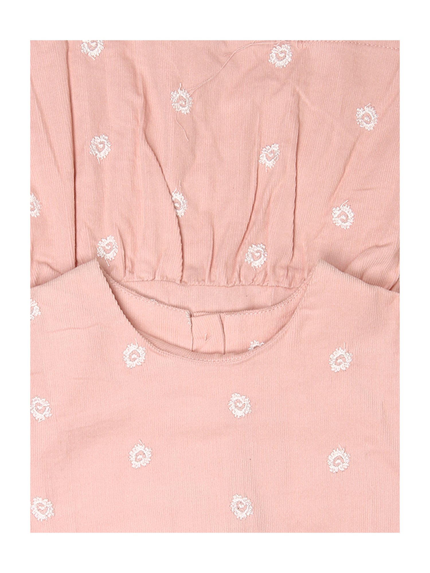 Mothercare Kids Pink Embroidered Full Sleeves Dress
