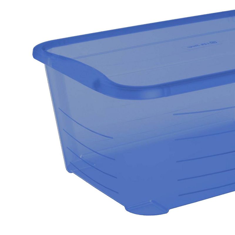 Life Story 5.5 Quart Rectangular Blue Plastic Storage box (Pack of 6)