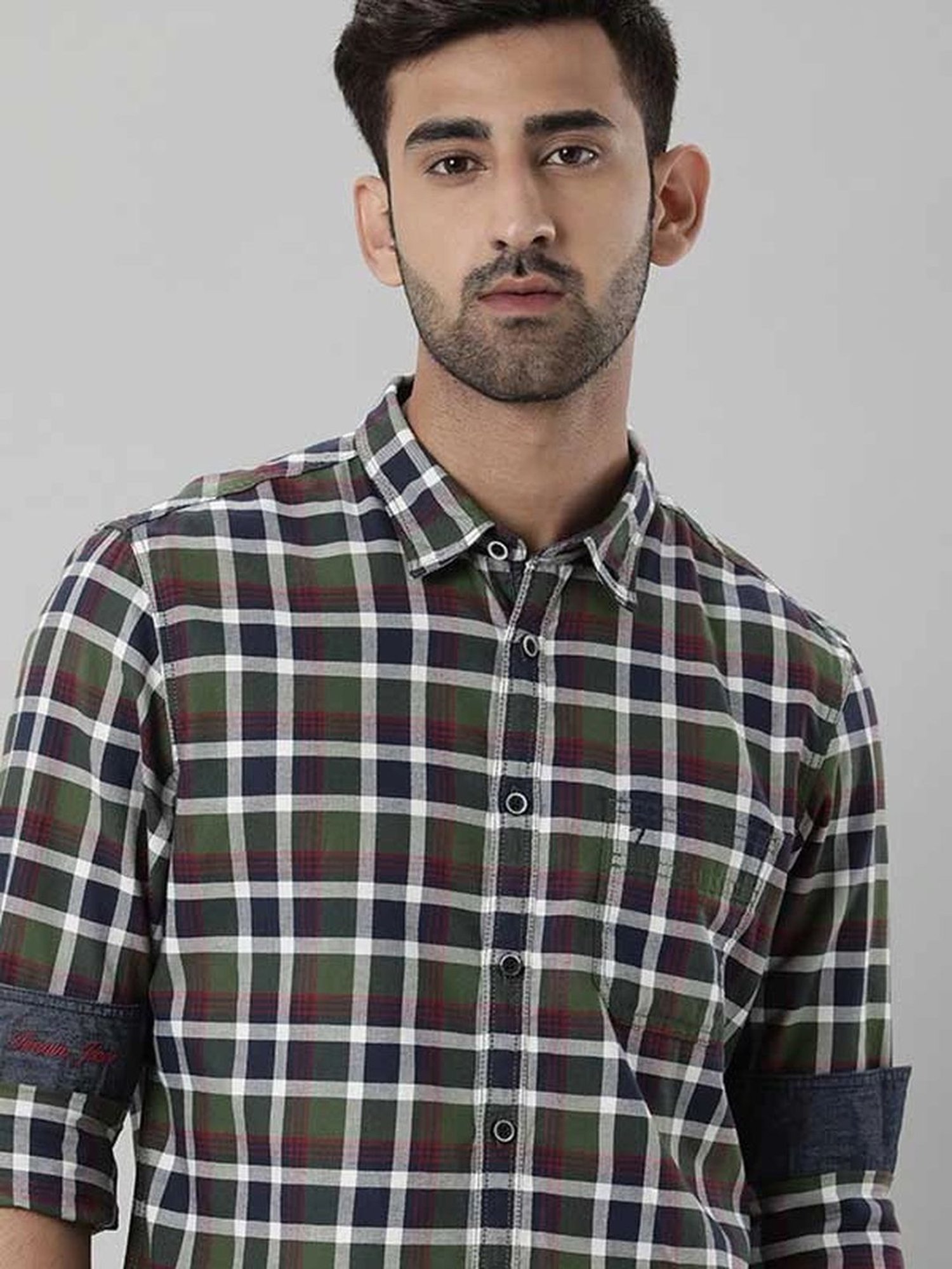 Indian Terrain Sap Slim Fit Checks Shirt