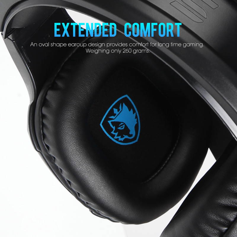 SADES Dazzle Gaming Headset Virtual 7.1 Surround PC Headset With Noise Cancelling Microphones Soft Headband 50mm Speaker For PC/Laptop