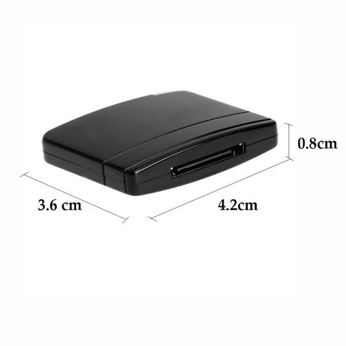 Bluetooth A2DP Music Audio 30 Pin Receiver Adapter for iPod iPhone iPad Speaker Dock Black
