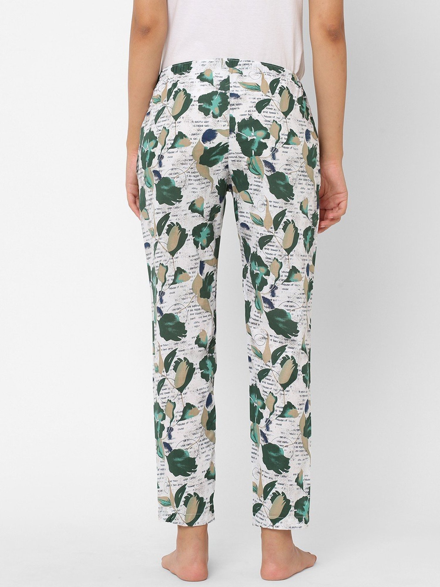 Urban Scottish White Printed Lounge Pants
