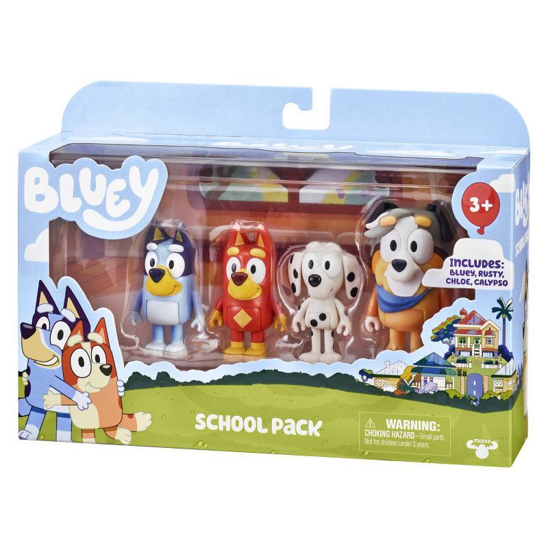 Bluey School Figures - 4pk