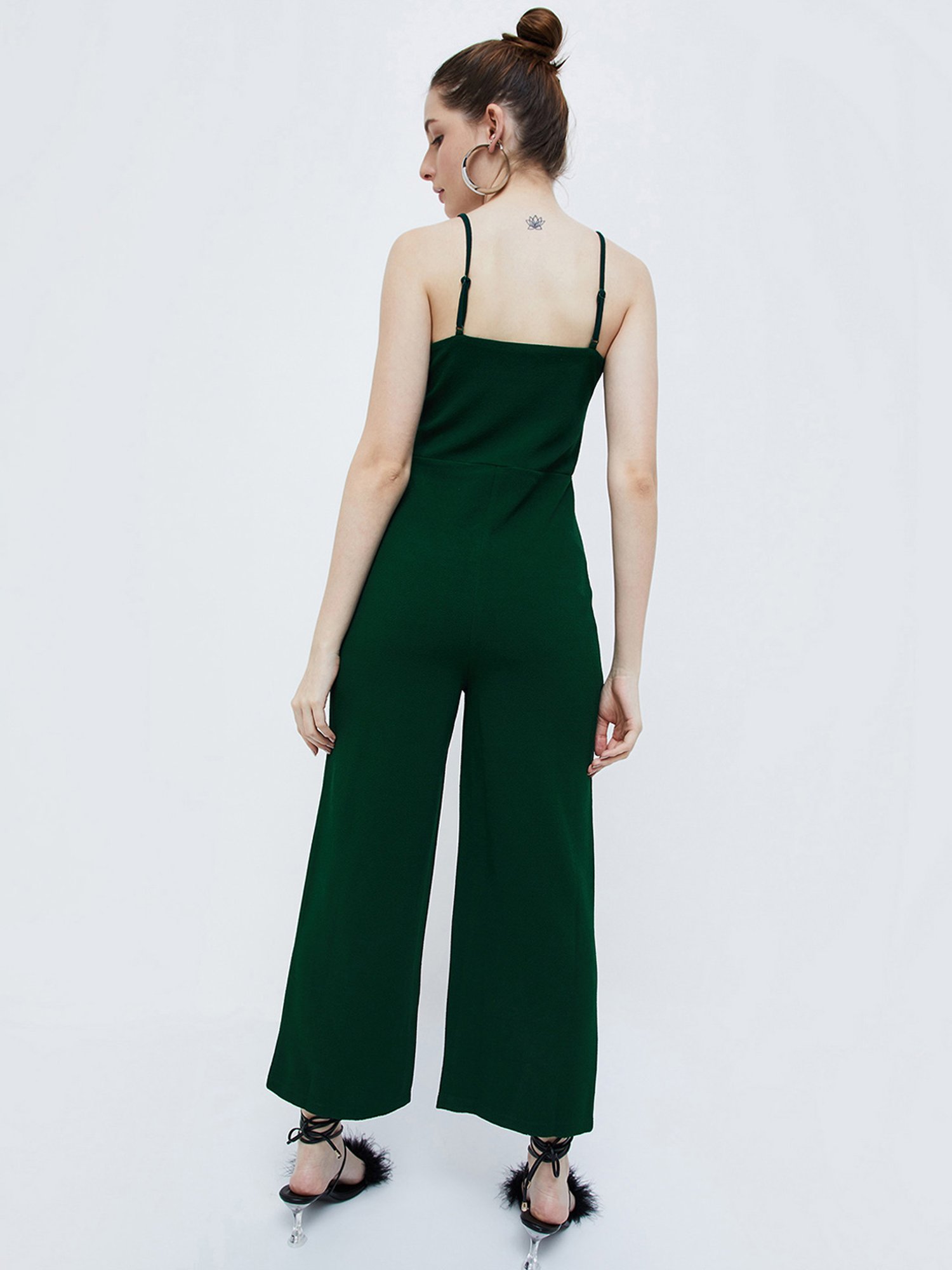 Ginger by Lifestyle Green Sleeveless Jumpsuit