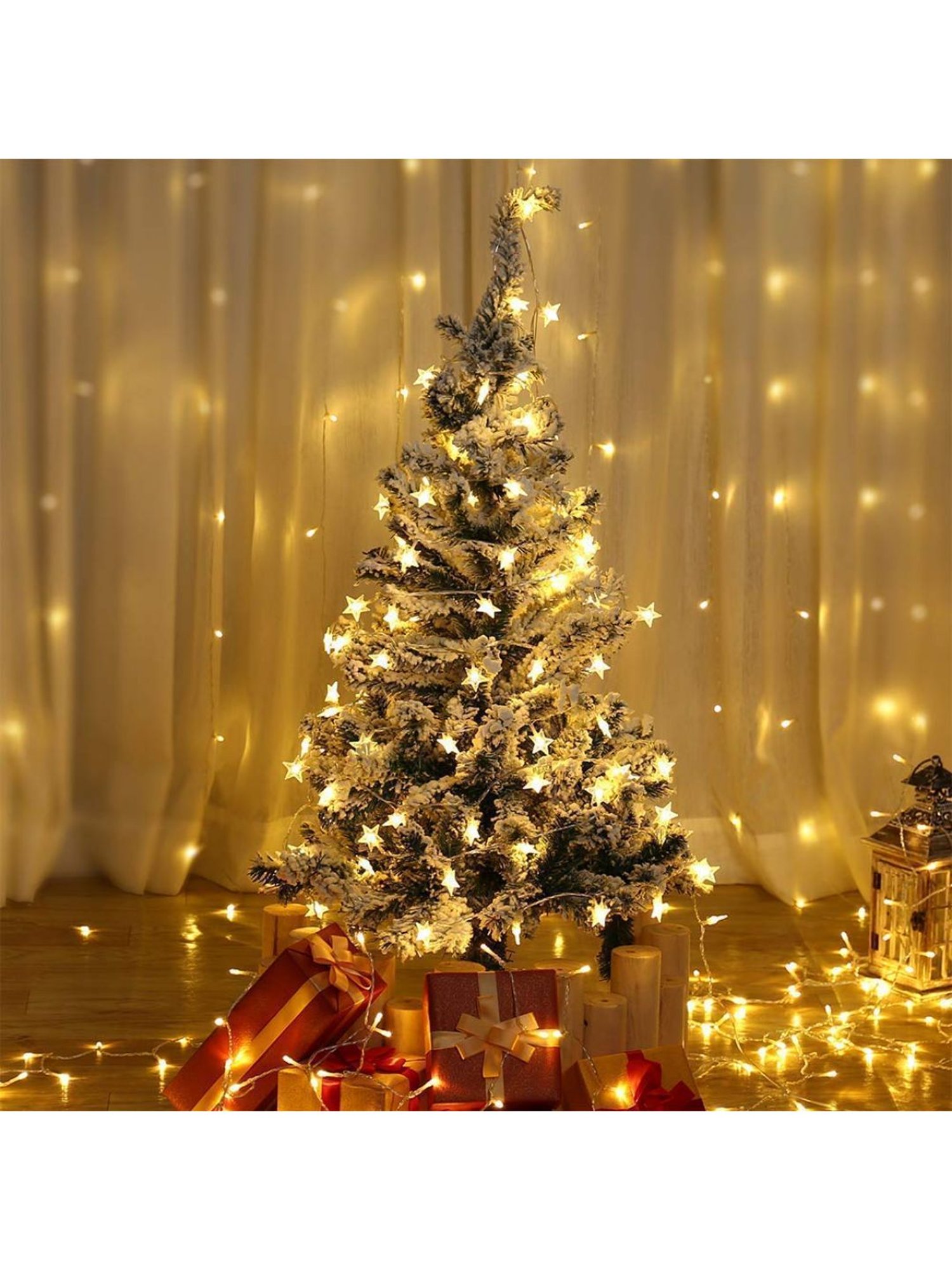 XERGY Acrylic String Star Fairy Led Light (Yellow)