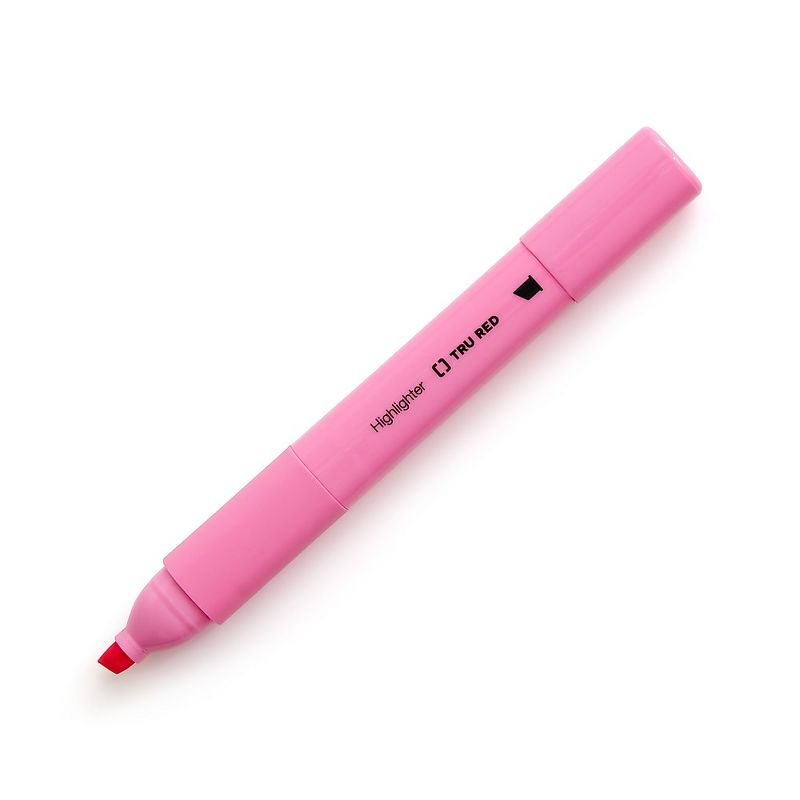 TRU RED Tank Highlighter with Grip Chisel Tip Asst 5/Pack TR54583