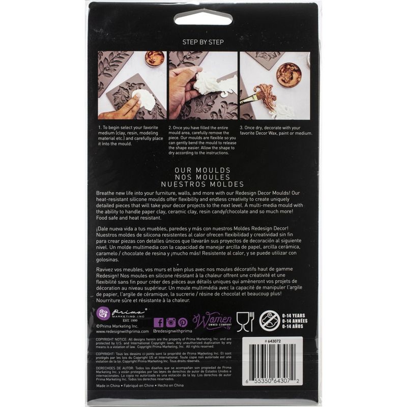 Prima Marketing Re-Design Mould 5"X8"X8mm-Botanist Floral