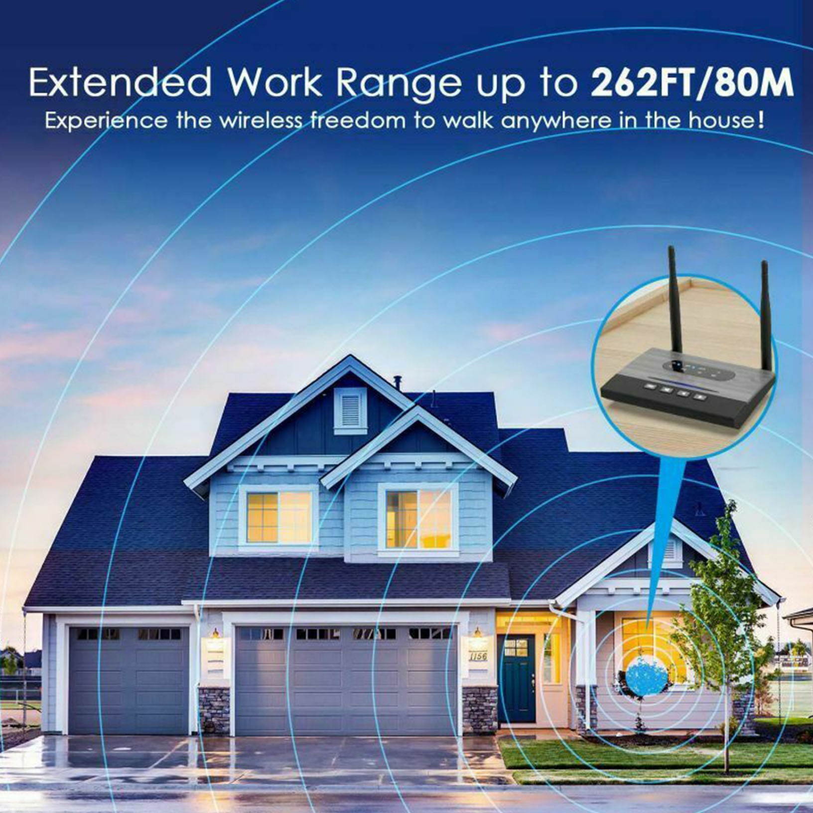 3 in 1 Bluetooth 5.0 Transmitter Receiver 265FT/80M Range Music Audio Adapter US