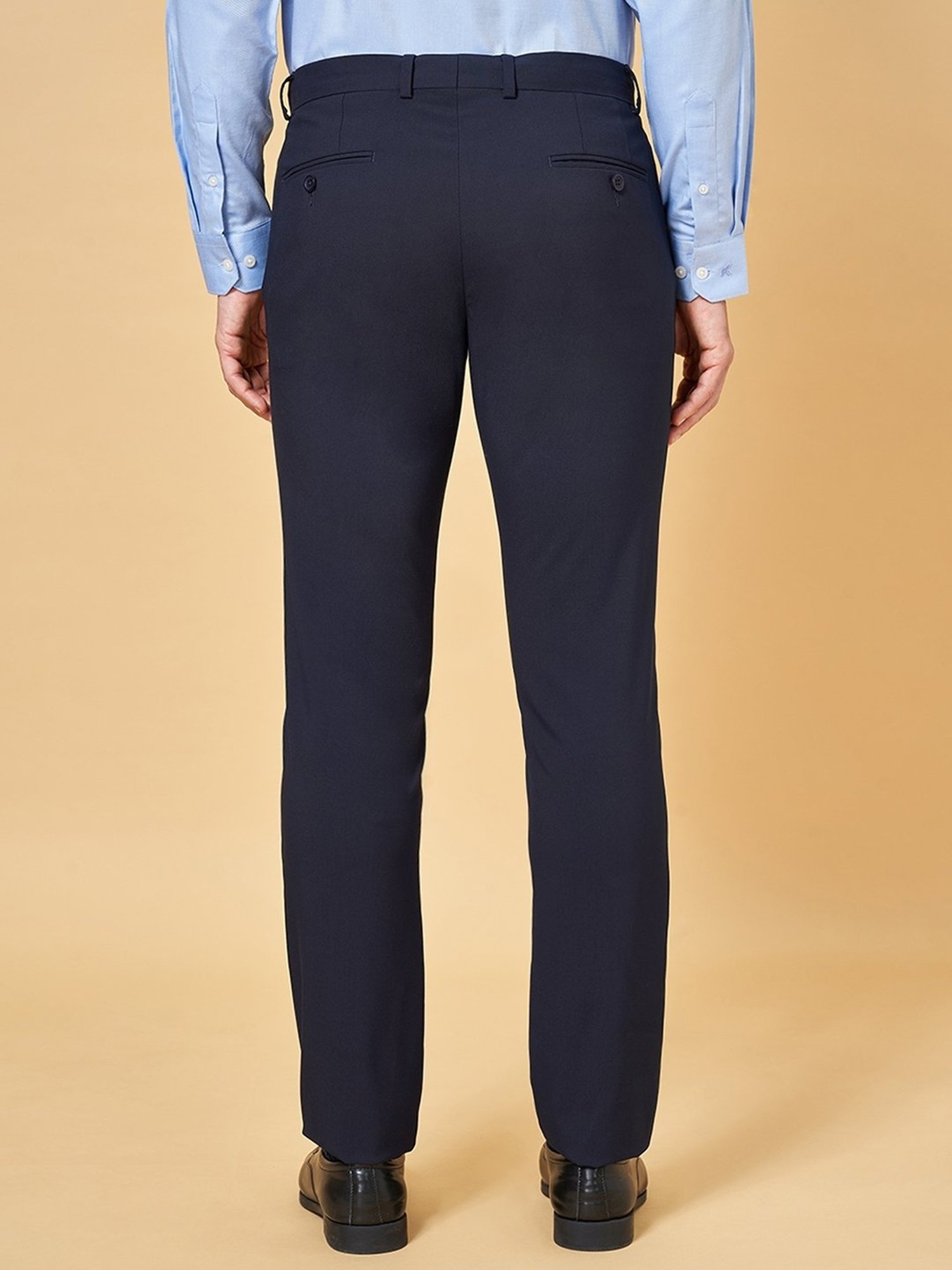 Peregrine by Pantaloons Dress Blues Slim Fit Trousers