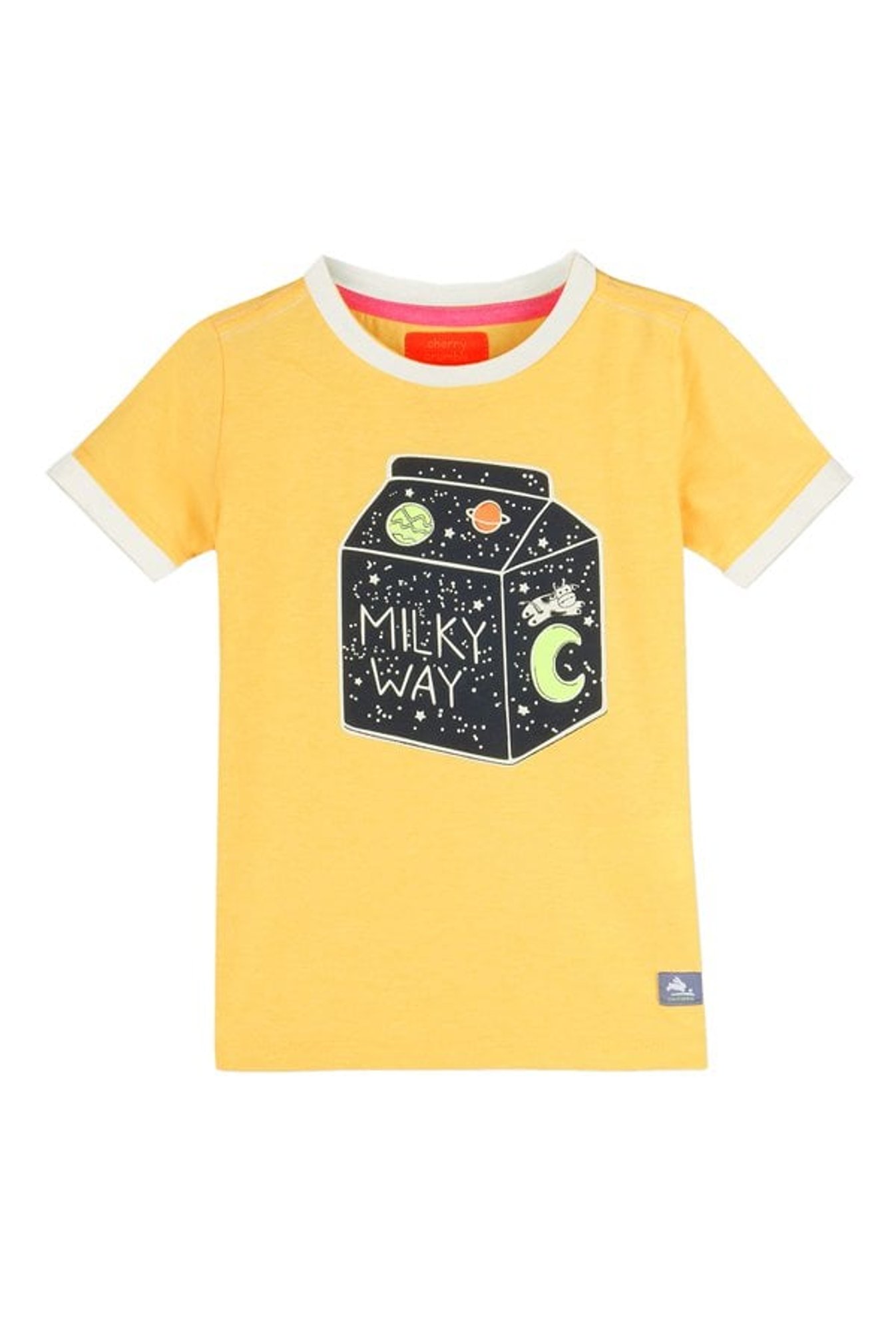 Cherry Crumble By Nitt Hyman Boys Mustard Printed T-Shirt