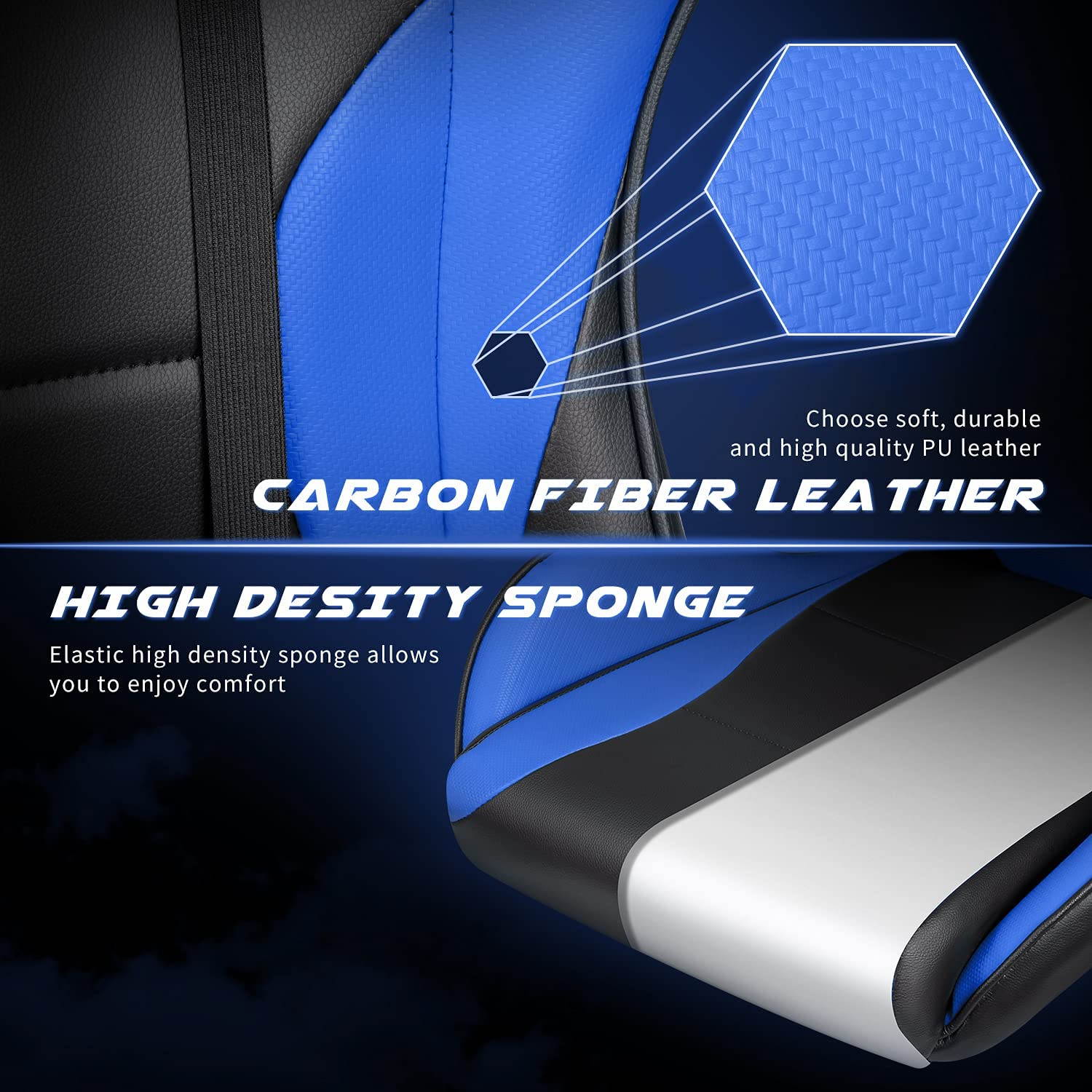 Homall Gaming Chair Computer Office Chair Ergonomic Desk Chair with Footrest Racing Executive Swivel Chair Adjustable Rolling Task Chair (Green)