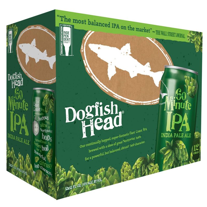 Dogfish Head 60 Minute IPA Beer - 12pk/12 fl oz Cans