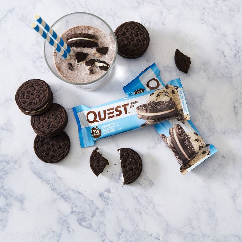 Quest Cookies & Cream Protein Bar - 8ct/ 16.96oz Total
