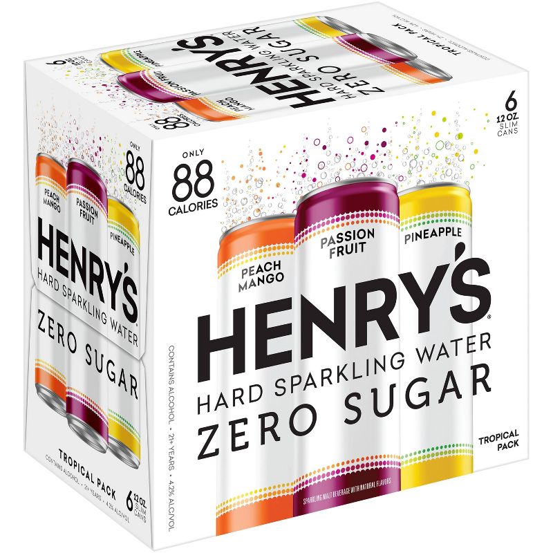 Henry's Hard Sparkling Water Tropical Variety Pack - 12pk/12 fl oz Slim Cans