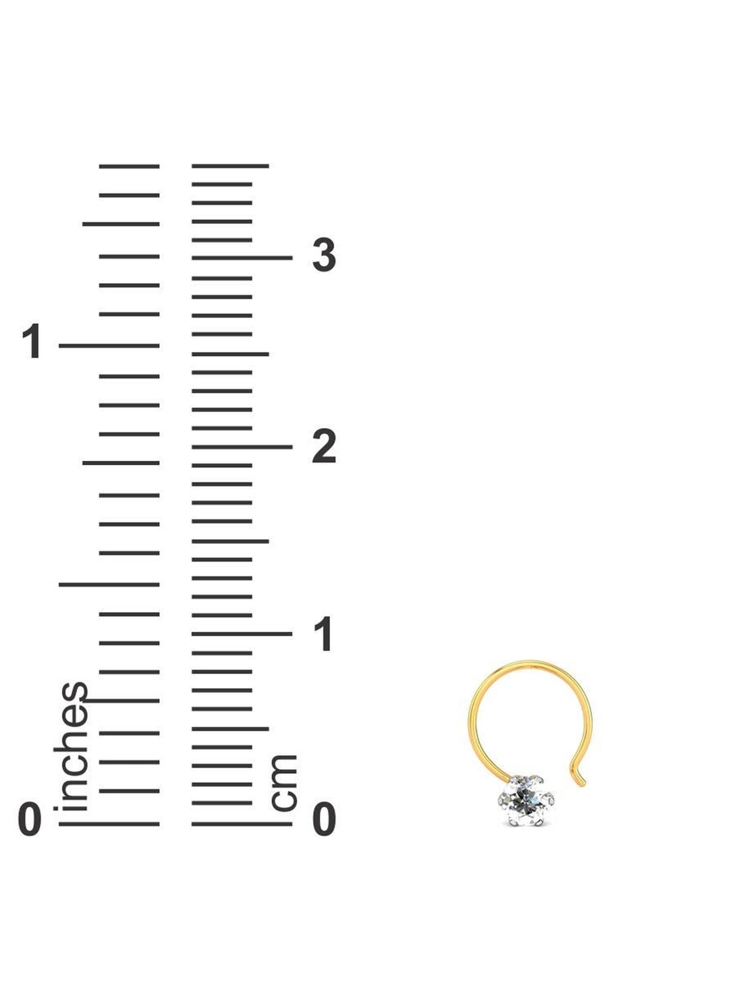 Malabar Gold and Diamonds 18 kt Gold & Diamond Nosepin
