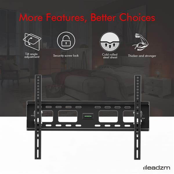 LEADZM TMW600 32-70" Flat Tilting TV Wall Mount with Spirit Level