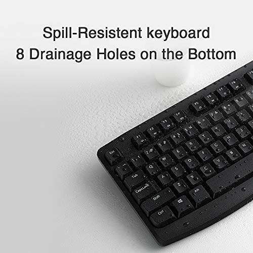 Rapoo X1800PRO Wireless Keyboard and Mouse Combo, Full-Size Keyboard with Number Pad and Mouse Included, 2.4GHz Dropout-Free Connection, Long Battery Life