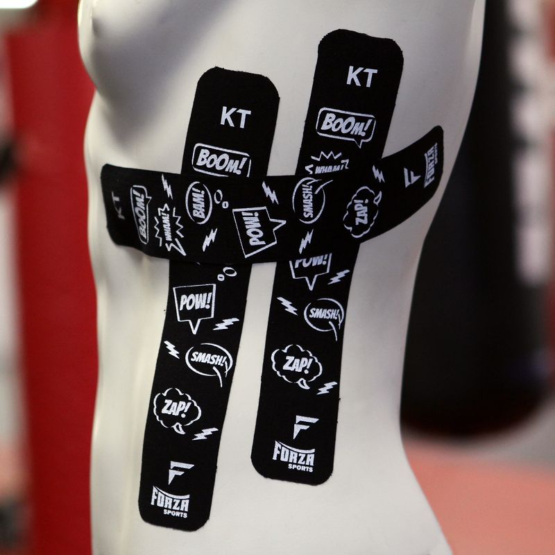 KT Tape x Forza Sports Cotton 10" Precut Kinesiology Tape, 20 Strips, Comic Book