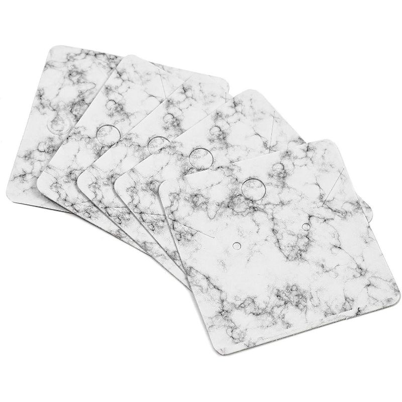 300-Sheet Jewelry Display Cards for Earring & Necklace Retail Business, (Marble, 2 x 2 inches)