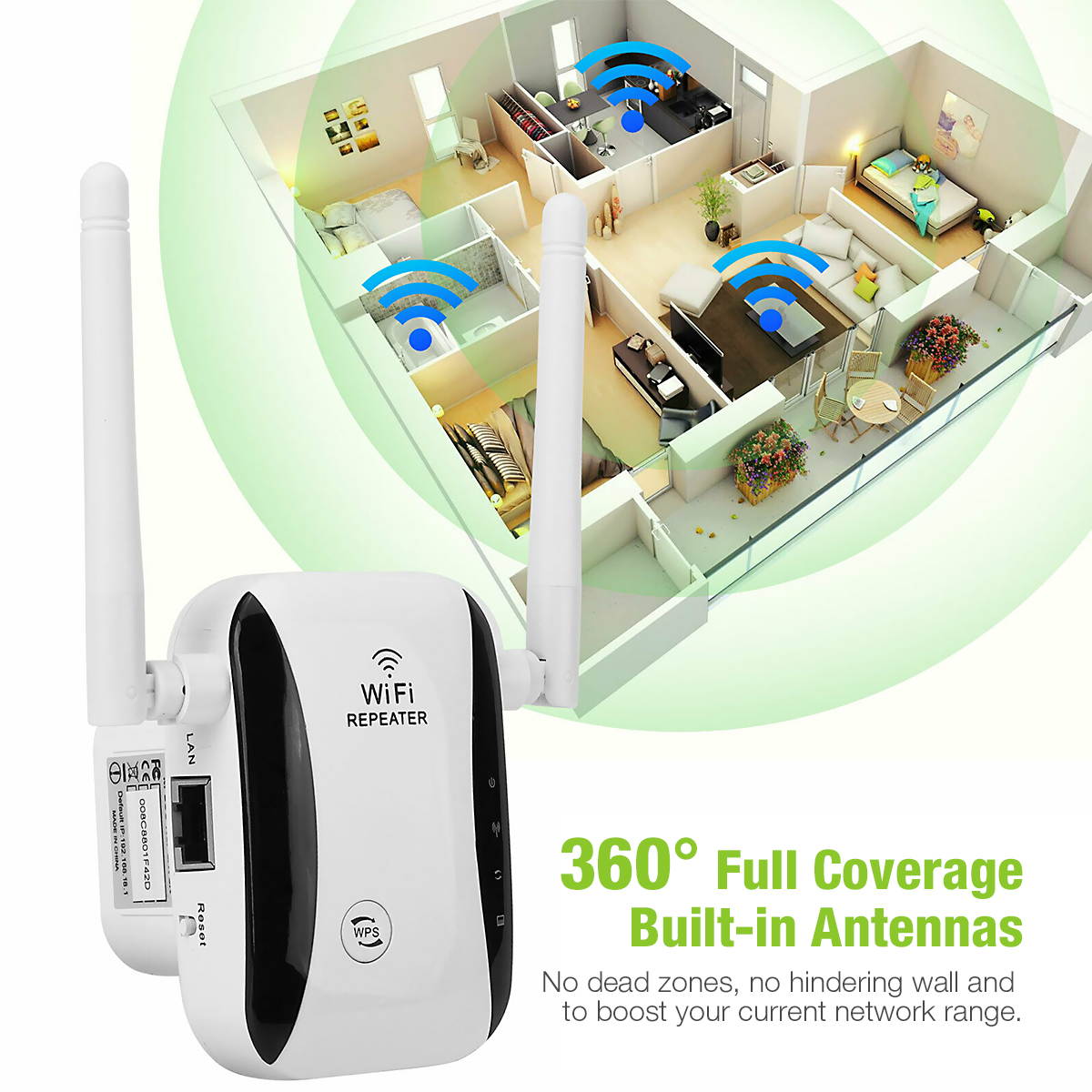 300Mbps WiFi Range Extender Wireless Signal Booster Repeater Amplifier