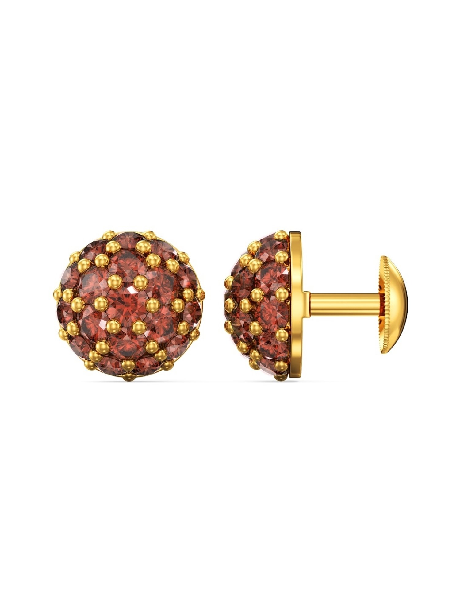 Joyalukkas 22k Gold Rolling Stud Earrings for Women