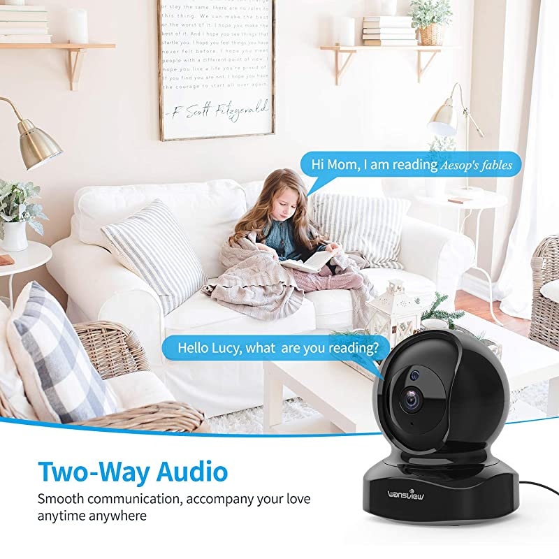 Wireless Security Camera IP Camera 1080P HD  WiFi Home Indoor Camera for BabyPetNanny Motion Detection 2 Way Audio Night Vision Compatible with Alexa with TF Card Slot and Cloud