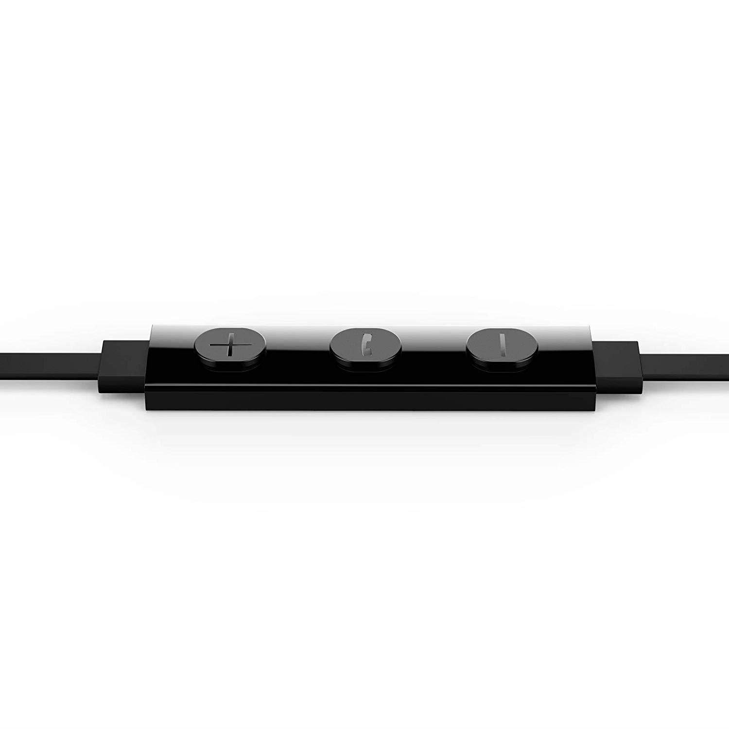 Edifier P293 Plus Headphones in-Ear Earphones Inline Volume Playback Controls Flat L Shaped Cable Comfortable Eartips - Black