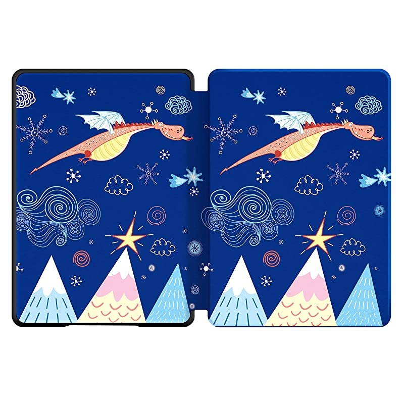Slim Case for AllNew Kindle10th Gen 2019 Release PU Leather Cover with Auto WakeSleepFits  AllNew Kindle 2019Will not fit Kindle Paperwhite or Kindle OasisThe Adorkable Dragon